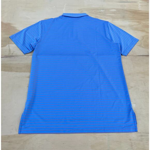 Peter Millar Men's Blue W/ Red Stripes Collared‎ Short Sleeve Polo Shirt, Size M - Picture 8 of 8